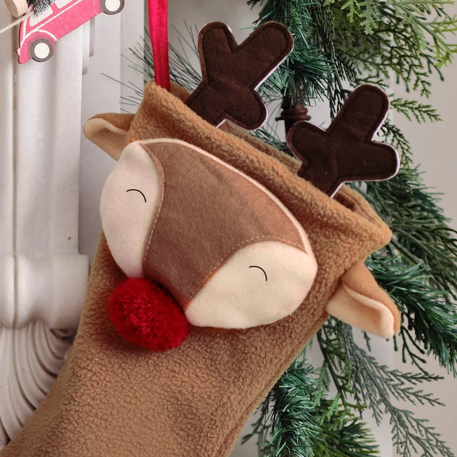 Christmas Stocking - Merry Little Reindeer