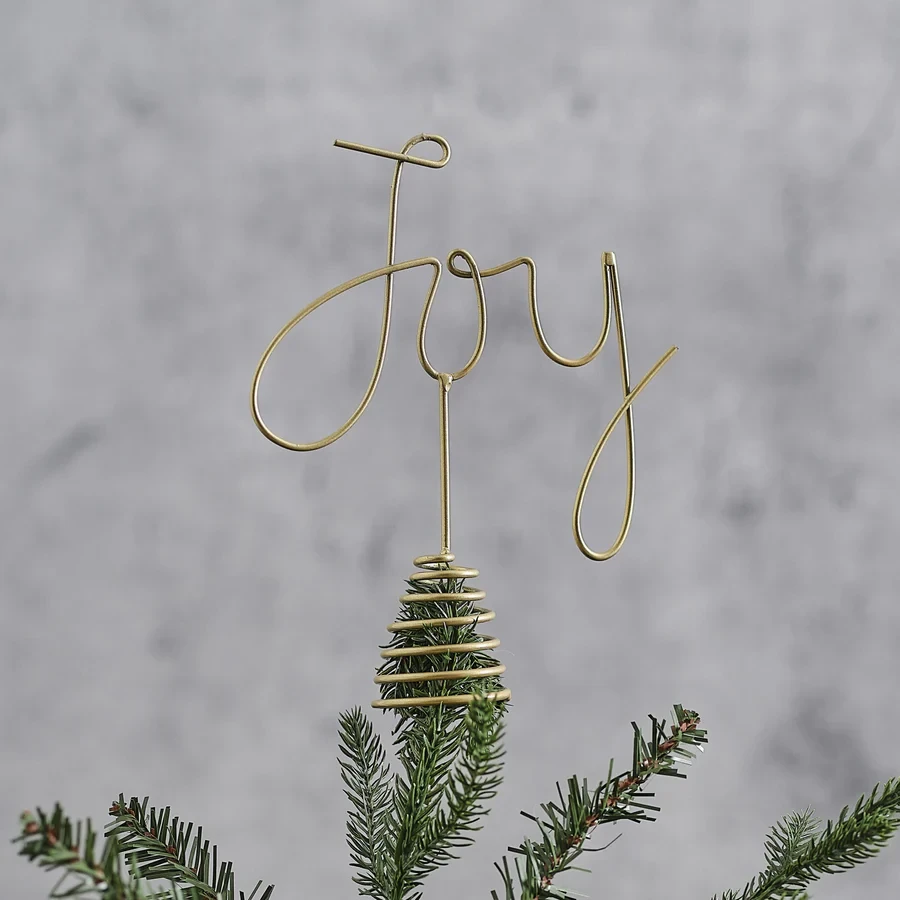 Tree Topper - Cosy Copper Joy (21cm)