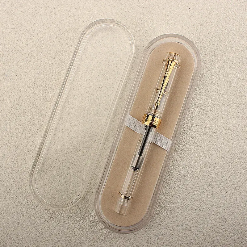 Color: Navy Blue, Nib Size: MF - JINHAO 100 Centennial Fountain Pen Resin Gold Clip Nib EF F M Students Pens Business Stationery School Office Supplies PK 9019