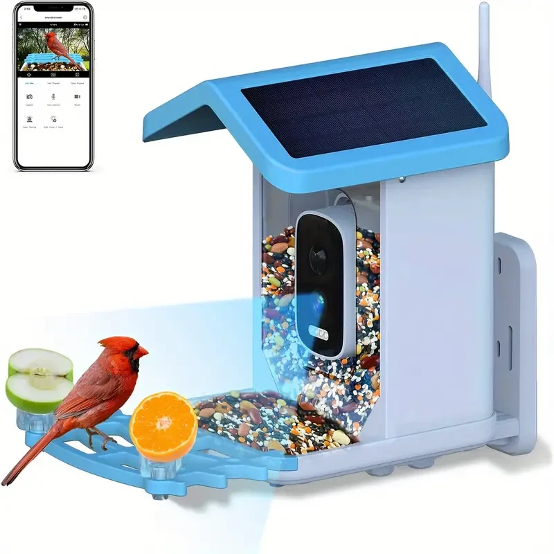 Solar Bird Feeder with Camera & AI Bird Recognition