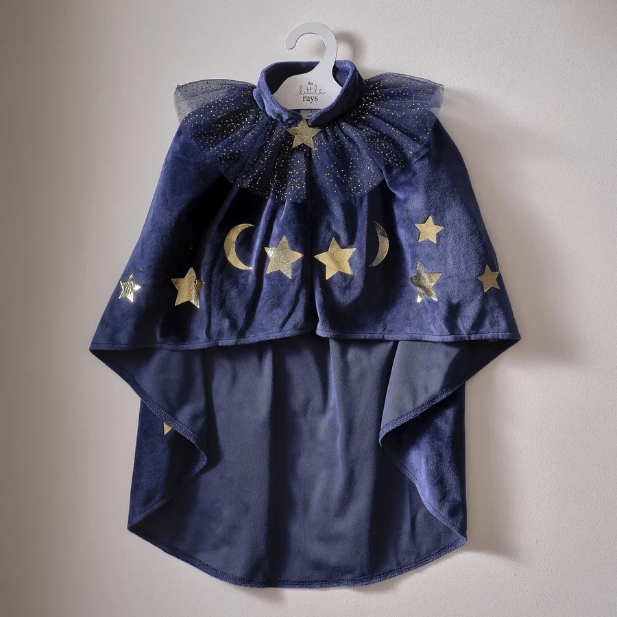 Wizard Cape - Fancy Dress Navy Velvet