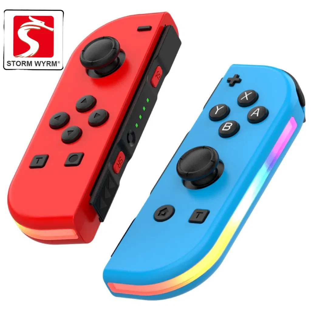 Color: Yellow - STORM WYRM Bluetooth Joystick for Switch NS Game Left and Right Wireless RGB With Light Small Handle JOY-02