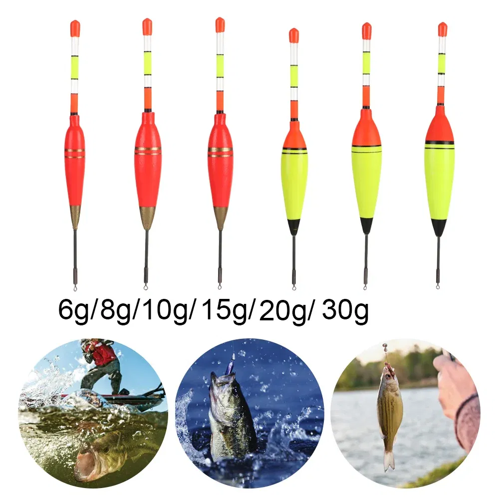 Color: Burgundy - 5g/8g/10g/15g/20g/30g EVA Foam Luminous Fishing Float High Quality Plastic Long Vertical Night Lighting Fishing Floats Bobber
