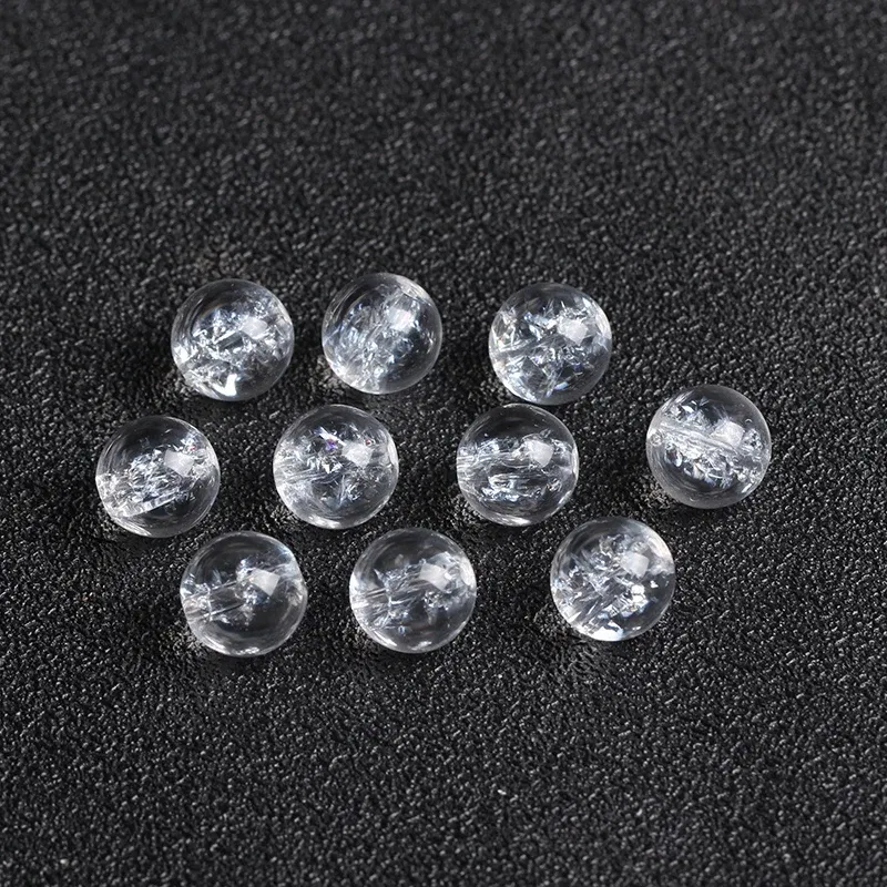 Item Diameter: 12mm - 4A Natural Himalaya Quartz Crystal Single Bead DIY Jewelry Making