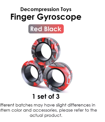 3Pcs Magnetic Rings Fidget Toy Set