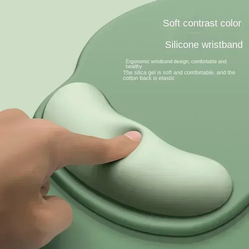Color: Coffee - Gradient Mouse Pad Comfortable Wrist Support Non Slip Mice Mat Soft Mousepad Wrist Support Computer Silicone mouse pad