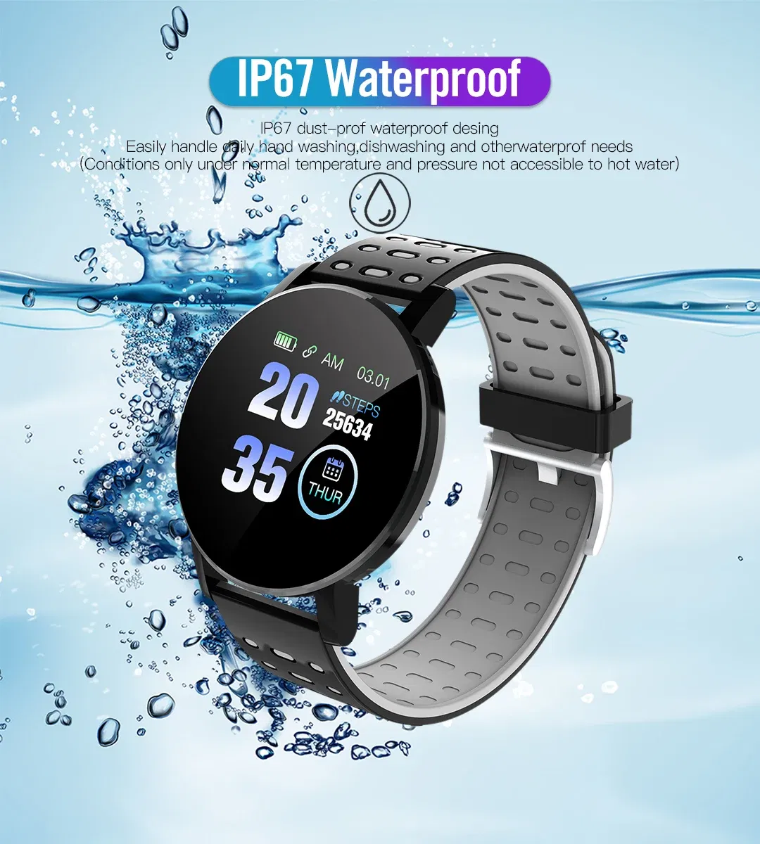 Color: green - 119S Smartwatch Bluetooth Smart Watch Men Blood Pressure Women Smart Band Clock Sports Fitness Tracker Watch For Android IOS