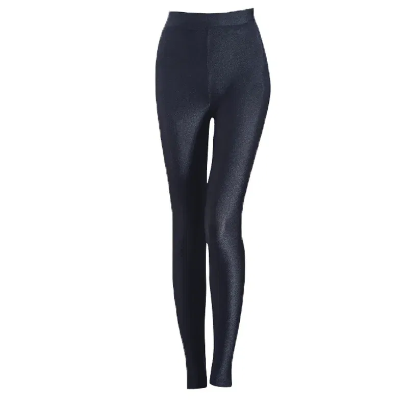 Color: Beige, Size: XL - 6XL Large Size Women's Leggings Winter Thermal Tights Thin Fleece High Waist Sexy Slim Elastic Pants Female Luster Leggings