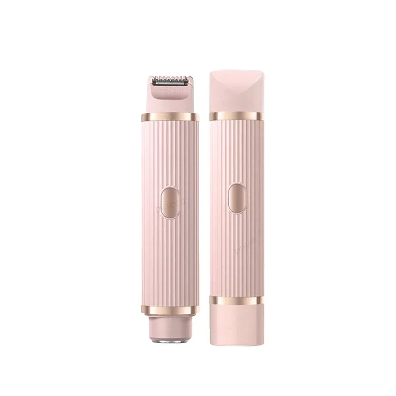 Color: Pink - Electric Shaver for Women Bikini Trimmer Facial Mustache Hair Removal Razor Ladies Face Underarm Legs Electric Painless Epilator