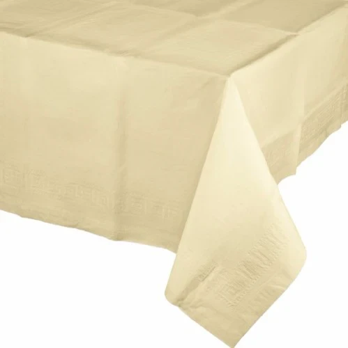 Ivory Tablecover Tissue & Plastic Back