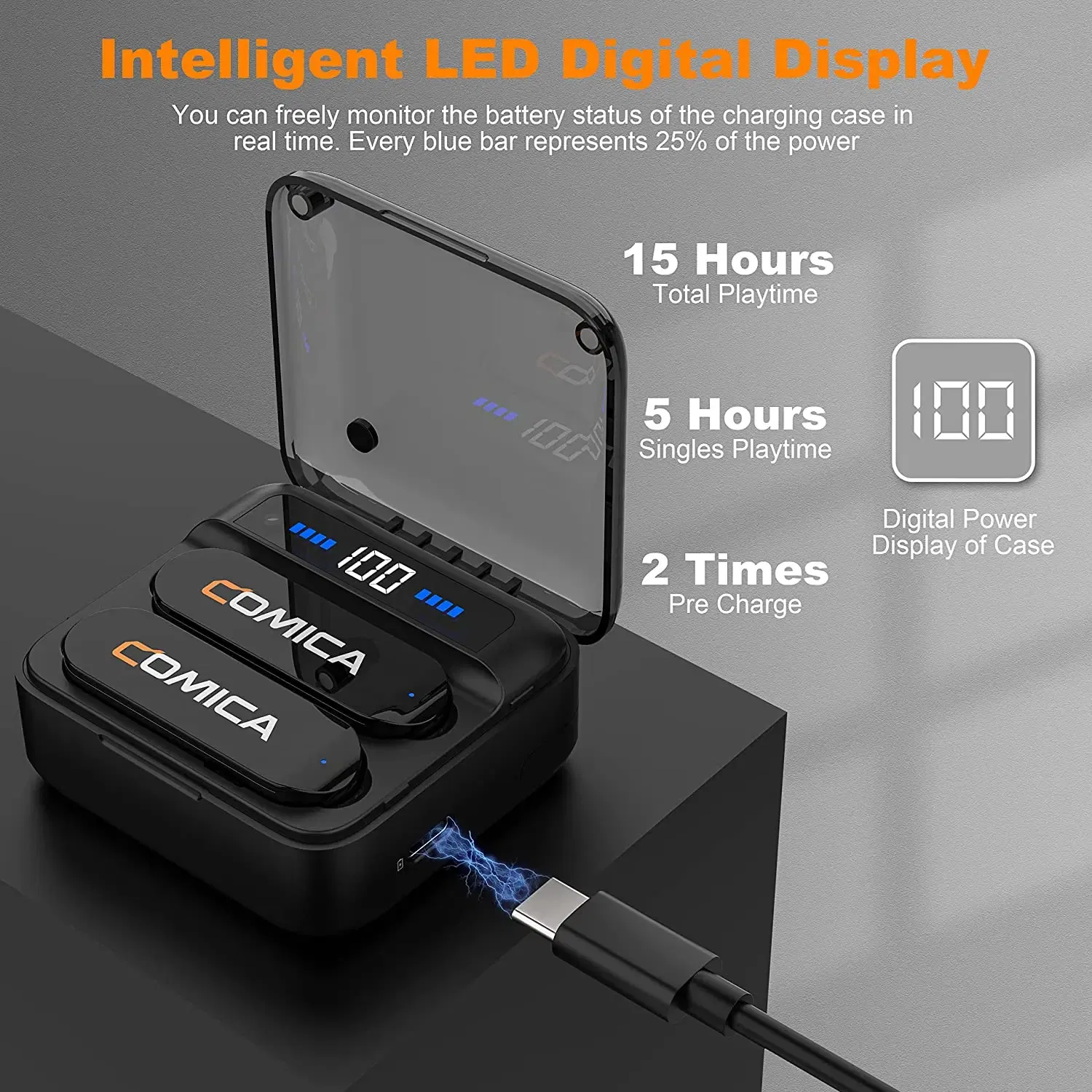 Color: Black, Ships From: CHINA - Comica Vimo S Wireless Lavalier Microphone 2.4G Compact  Wireless Lapel Microphone With Charging Case for iPhone Android Phone
