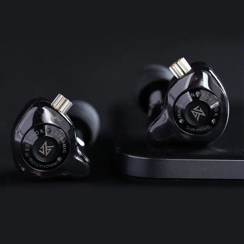 Color: GRAY - KZ EDX PRO X Dynamic Drive Headphones HIFI Heavy Bass Earbuds Sports Metal Headphones Detachable Headphones 2PIN