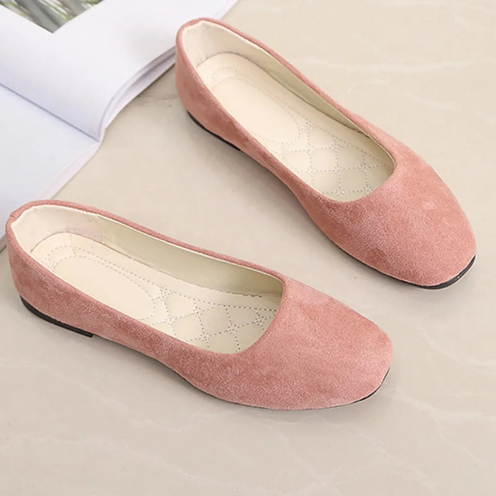 Shoe Size: 41, Color: black - Women Ladies Slip On Flat Shoes Sandals Casual Ballerina Shoes Size Women'S Solid Color Thin Sole Casual Shoes