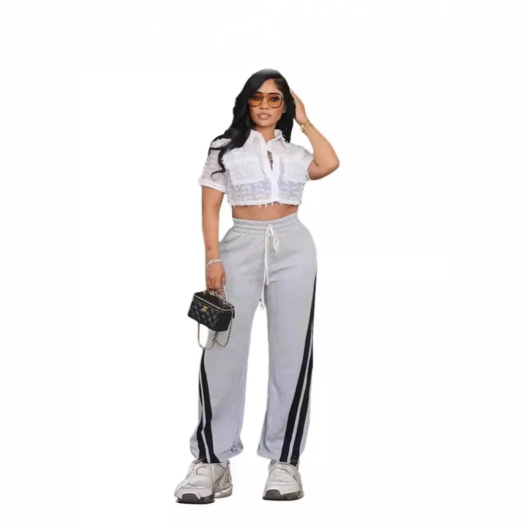 Color: black, Size: L - Women Wide Leg Pant Long Pants High Elastic Waist Elegant Splice Pocket Simple Casual Loose Straight Trousers Lace Up Streetwear