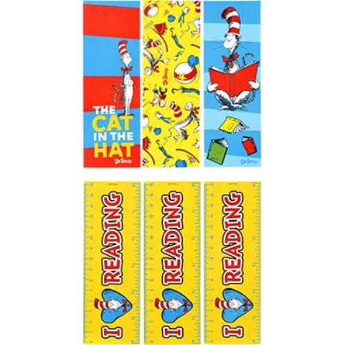 Dr Seuss Bookmark Favors Assorted Designs - Pack of 12