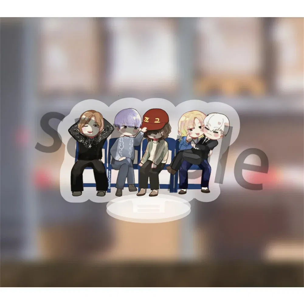 Color: Black, Size: 10 cm, Ships From: CHINA - Popular Anime The Infinity Cartoon Figure Acrylic Stand Model Cherry Blossom Hasegawa Langa Bag Pendant Skateboard Fans For Gift