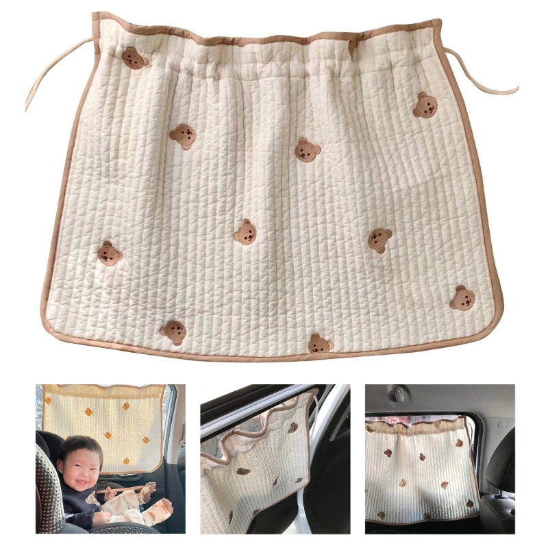 Color: Lavender - Car Sunshade Curtain Cute Cartoon Side Window Block Cover Shade UV Protection for Kid Baby- Infant Toddler Drop shipping