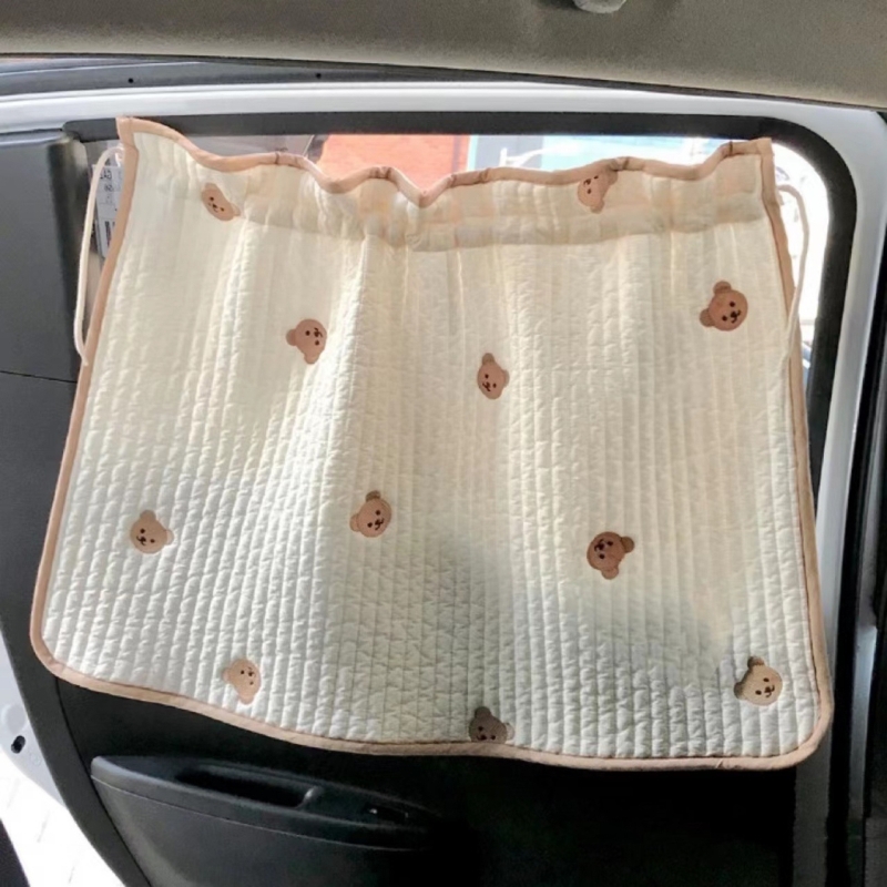 Color: Lavender - Car Sunshade Curtain Cute Cartoon Side Window Block Cover Shade UV Protection for Kid Baby- Infant Toddler Drop shipping
