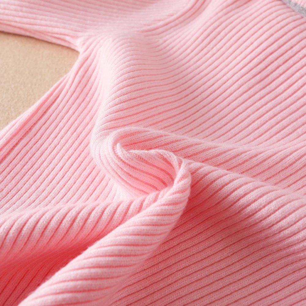 Color: Pink, Kid Size: 5T - Girls Sweater Pullovers Autumn Winter Baby Warm Sweaters Tops Children Knitwear Kids Clothes