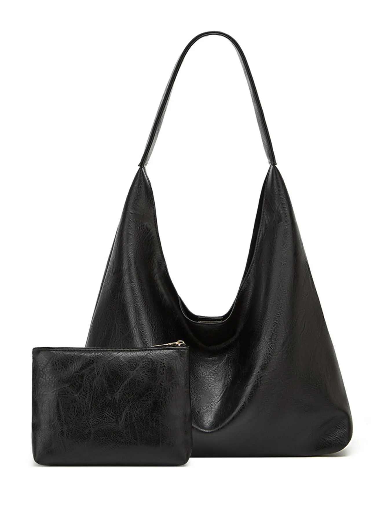 Color: Burgundy, Size: L - New Tote bag 100 hand bill of lading shoulder women's bag retro simple large bag Tote bag