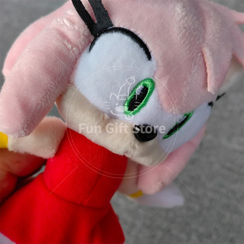 Color: black, Height: 0-10cm - 2025 20CM New Japanese Pink Plush Toy Amy rose Cute Cartoon Doll Girls Birthday Christmas Gifts