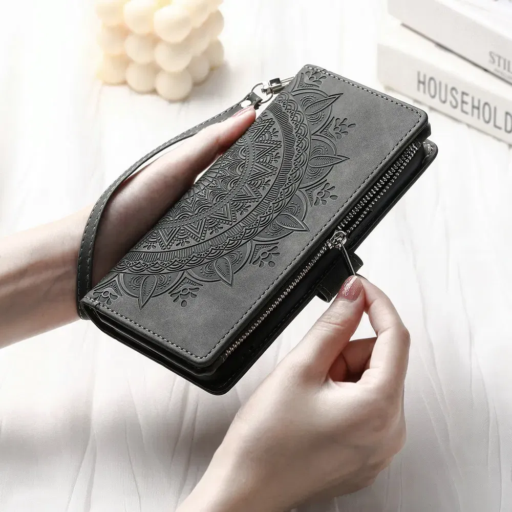Color: Blue, Bundle: Case & Strap, Compatibility by Model: Xiaomi 15T - For Xiaomi 15T Pro 5G 2025 Leather Wallet Case 8-Card Crossbody Bag Funda Xiaomi 15T Pro Case Mi 15T 15 T T15 15TPro Phone Cover