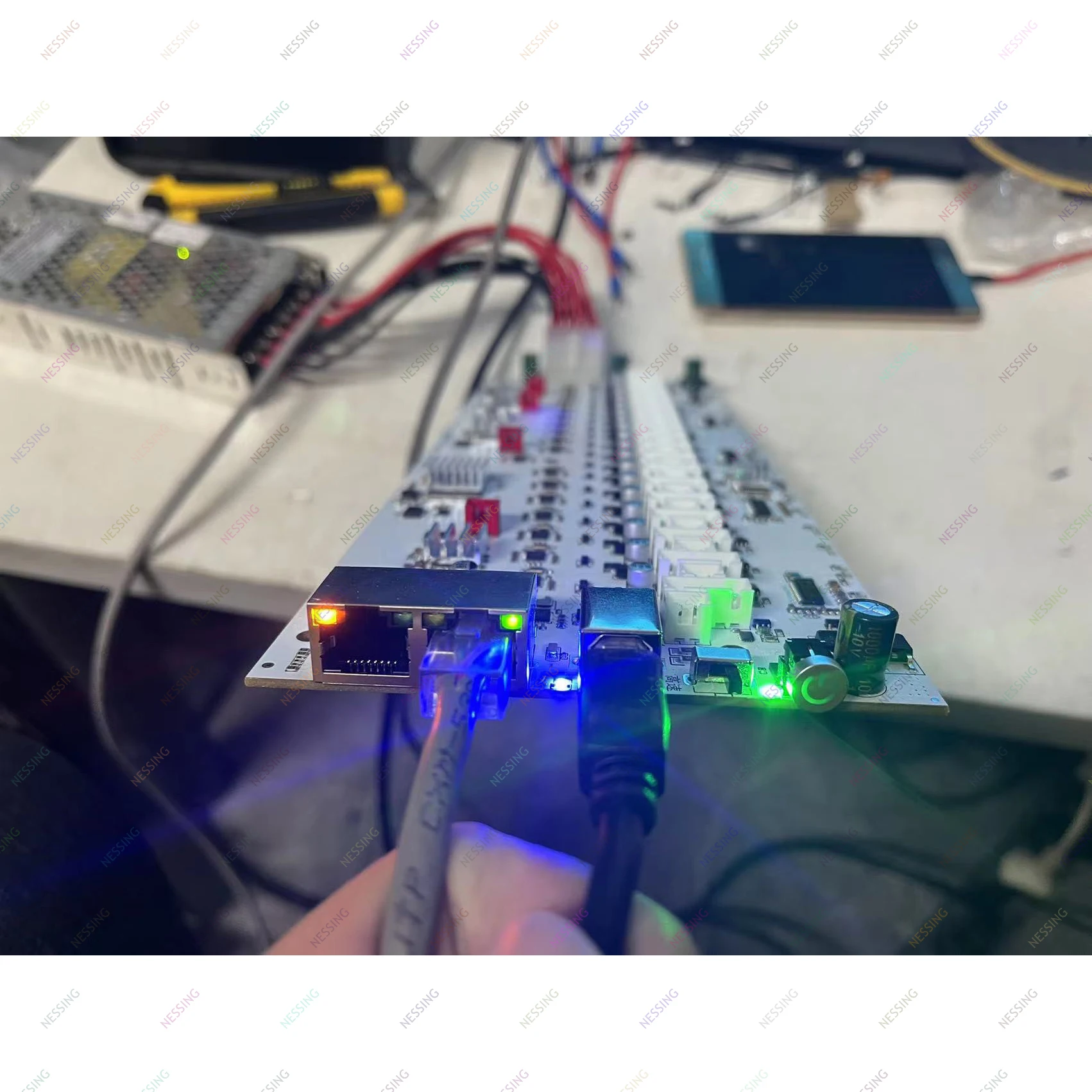 Color: MULTICOLOR - Mobile Phone Group Control Equipment Motherboard Ethernet OTG USB Connection Independent Switch Smartphone USB Farm Mainboard