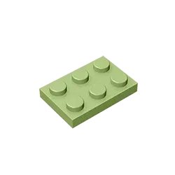Color: tan - Educational Assemblage GOBRICKS Plate 2 x 3 compatible  with lego 3021 pieces of children's toys building block Particles Plate