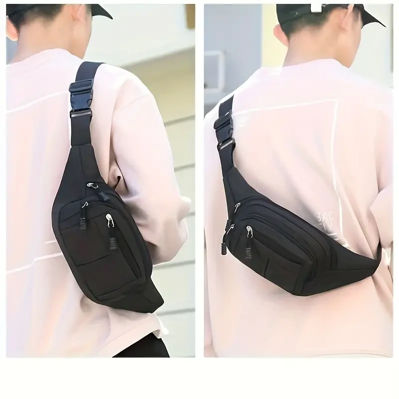 Simple Solid Color Waist Bag - Fashion Crossbody and Sports Bag