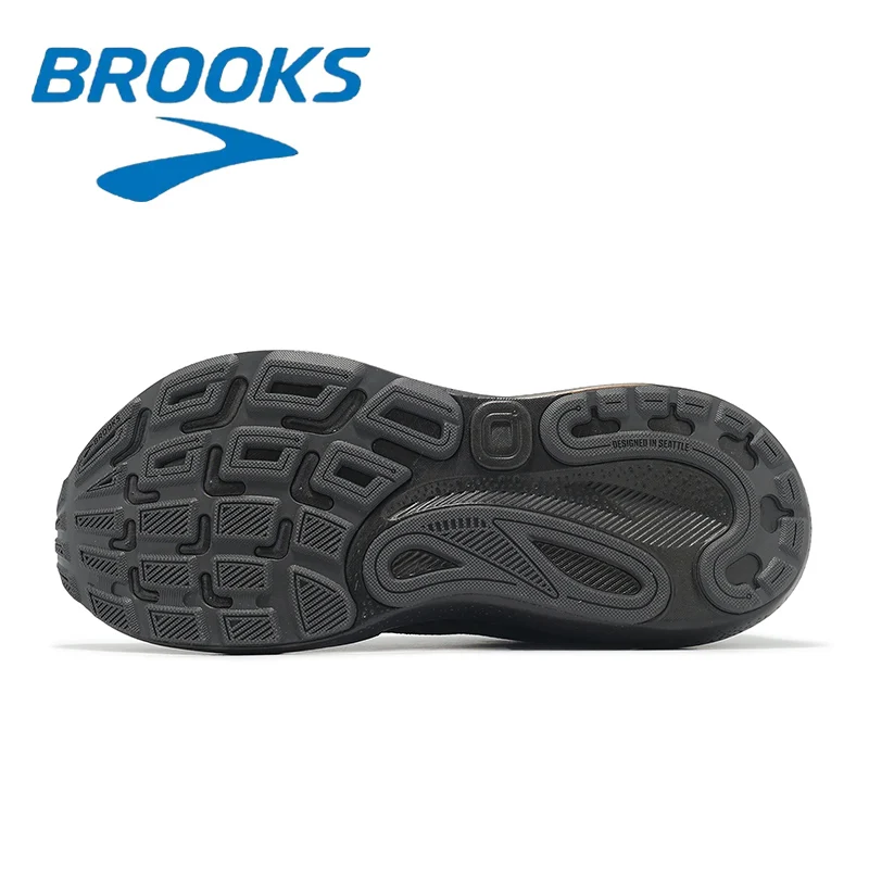 Color: black, Shoe Size: 40 - Brooks GTS 24 Black and Gold Men's Fashion Running Shoes Breathable Mesh Structure Non-slip Wear-resistant Off-road Sports Shoes