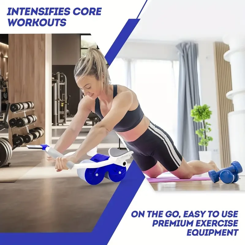 Automatic Rebound Abdominal Wheel with Elbow Support