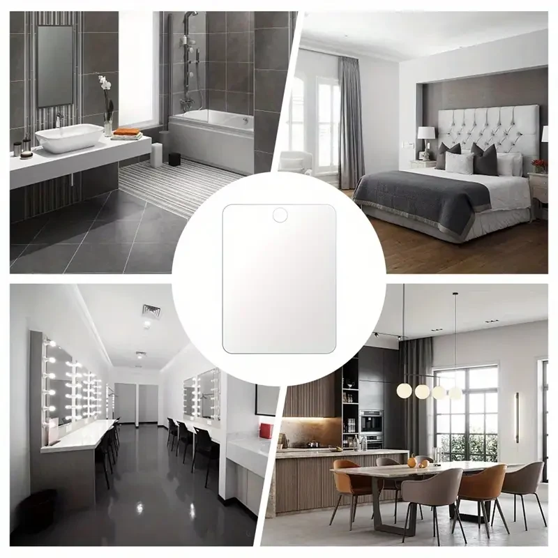 Portable Anti-Fog Shower Shave and Makeup Mirror with Suction Cup