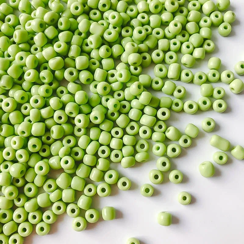 Color: khaki, Item Diameter: 3mm - 2mm 3mm 4mm Glass Seed Loose Beads Small Charms DIY Craft Bracelet Beads for Jewelry Making Supplies Necklace Accessories