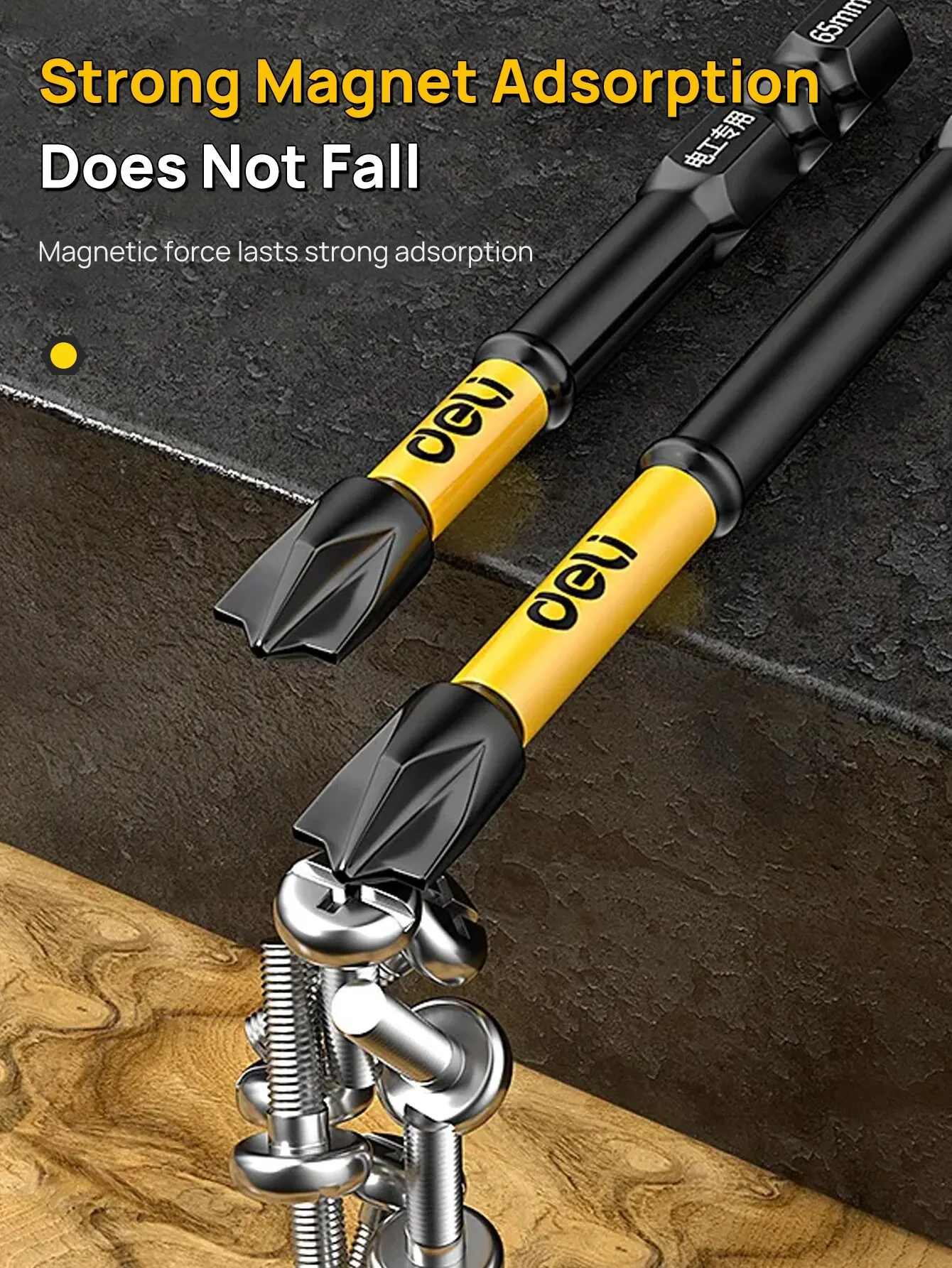 Color: Rose - Non-slip Cross Screwdriver Set Magnetic Batch Head Magnetic Batch Head Impact Screw Driver Bit 65/110/150mm