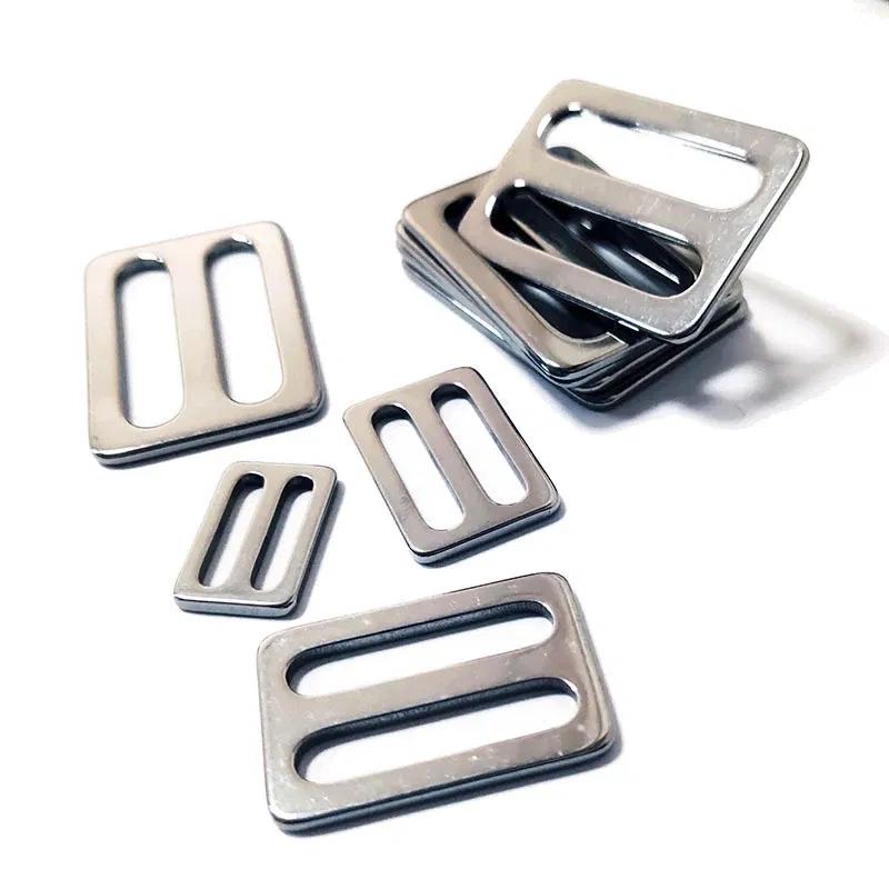 Size: 4# - Stainless Steel Tri-Glide Strap Adjuster Full Slider Square Buclke for Leather Craft Bag Shoulder Strap Belt Webbing