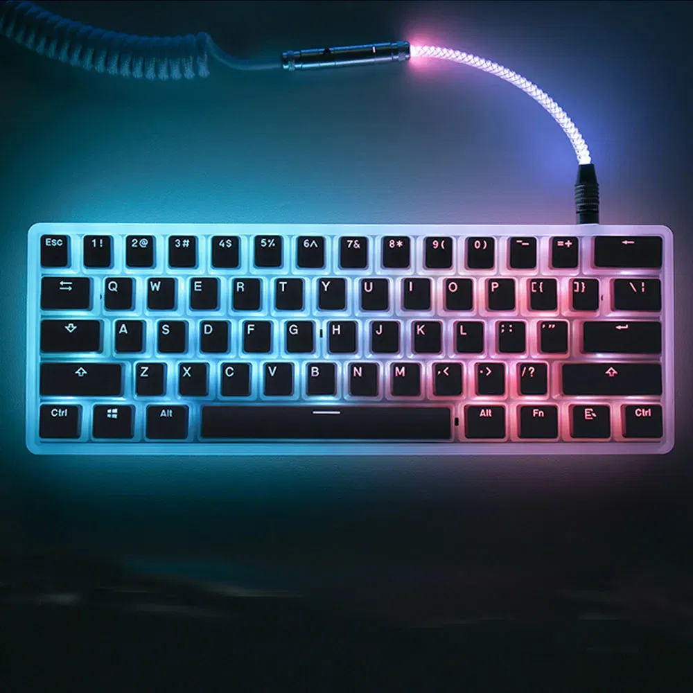 Color: WHITE - 104 Keys Pudding Theme Keycap OEM Profile ABS PBT Double Shot Keycap For Mx Switch Mechanical Keyboard RGB Backlit Key Caps