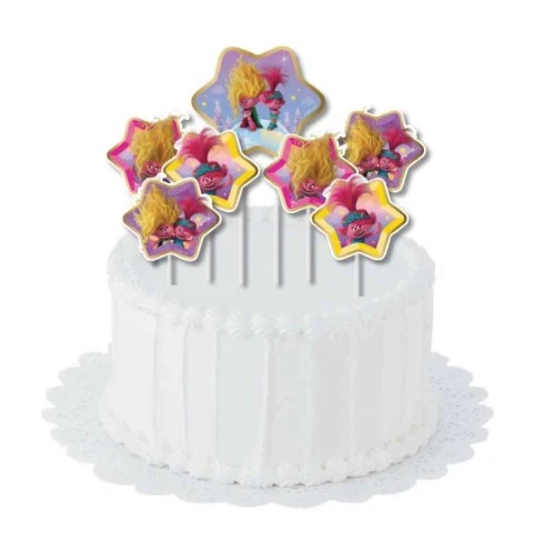 Trolls 3 Band Together Cake Decorating Kit  - Pack of 7