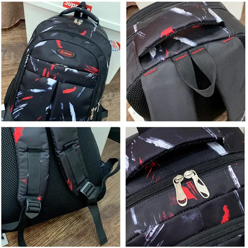 Color: Beige - New Backpack With Large Capacity Lightweight Pressure Relief Backpack Leisure Travel Student Backpack
