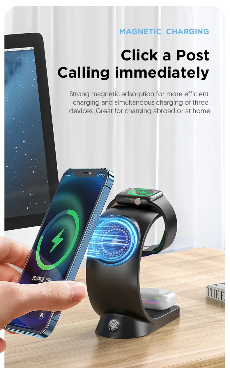 4 In 1 Magnetic Wireless Charger Fast Charging