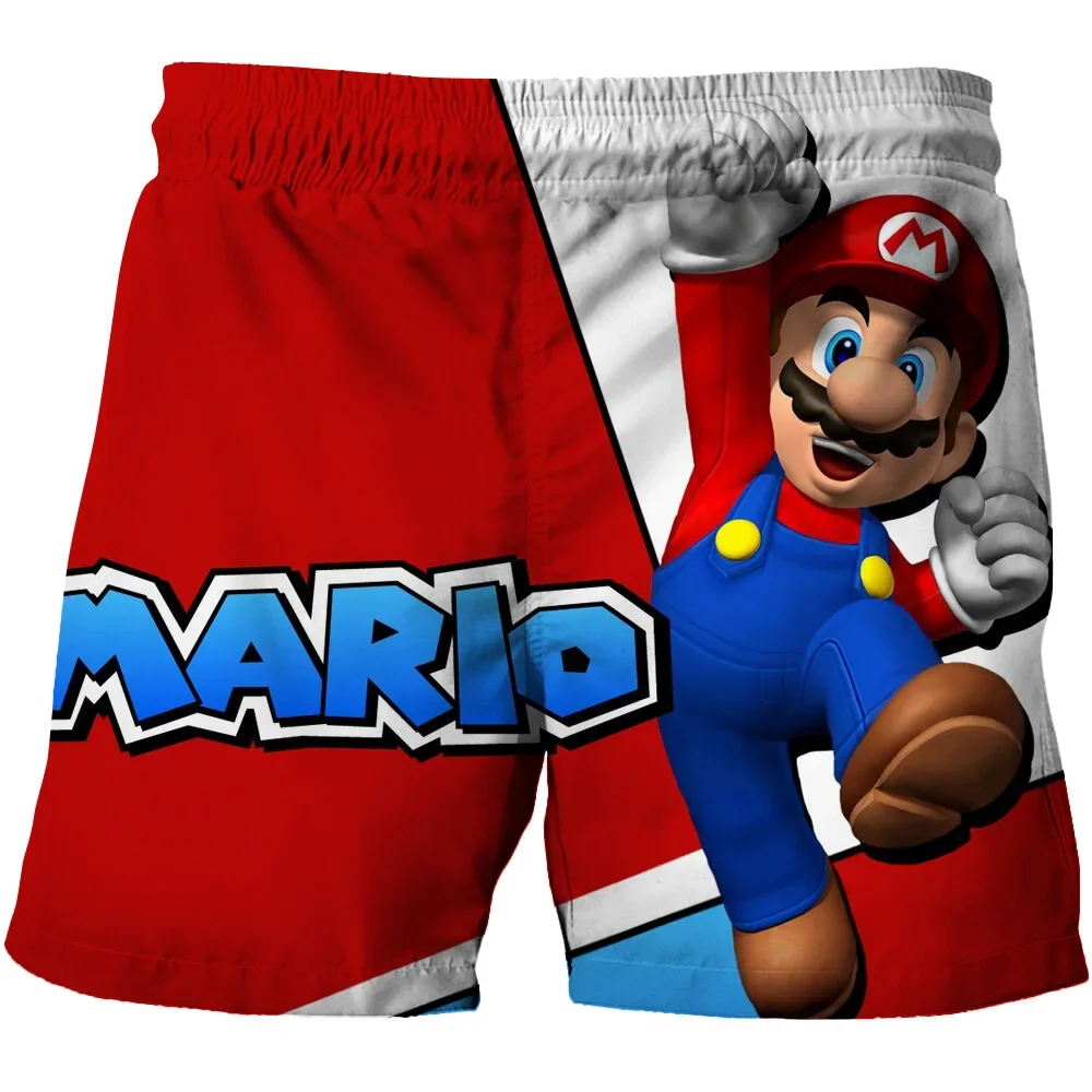 Color: WHITE, Kid Size: 5 - Super Marios Children's Swimming Pants Boys' Swimming Pants Children's Swimming Pants Beach Shorts Boys' Swimming Suits Children