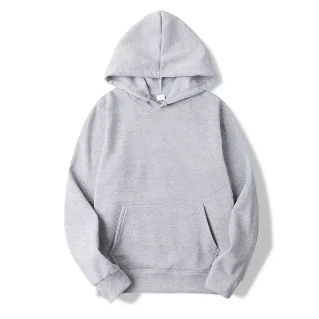 Color: GRAY, Size: S - Plain Sublimation Fleece Hoodies Bulk Wholesale Pullover Men Hooded Sweatshirt Cheap Solid Hoodie For Man Sudaderas Para Hombre
