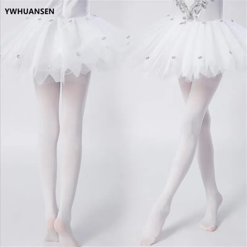 Color: Gold, Size: L - 1/2/4/6/8 Pairs/lot Spring Summer Candy Kids Pantyhose Ballet Dance Tights for Girls Stocking Children Velvet Solid White
