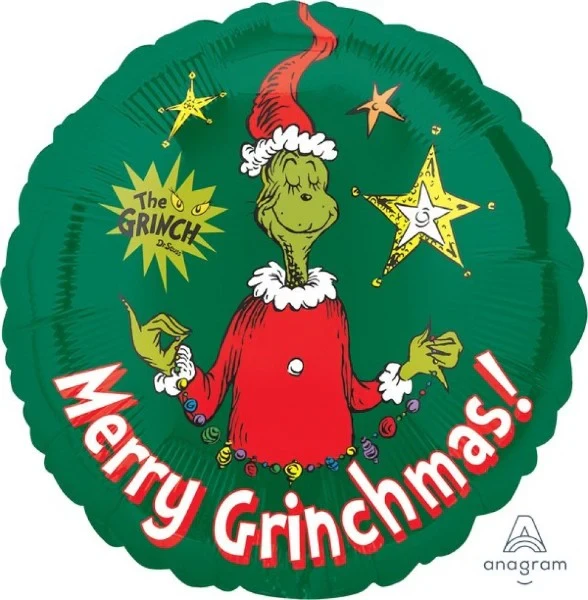 Foil Balloon - Self Sealing Standard Hx How The Grinch Stole Christmas (45cm)