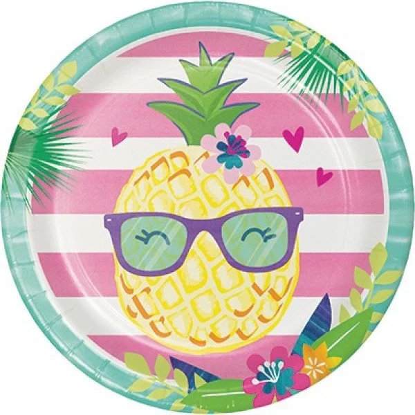 Lunch Plates - Pineapple And Friends - Pack of 8