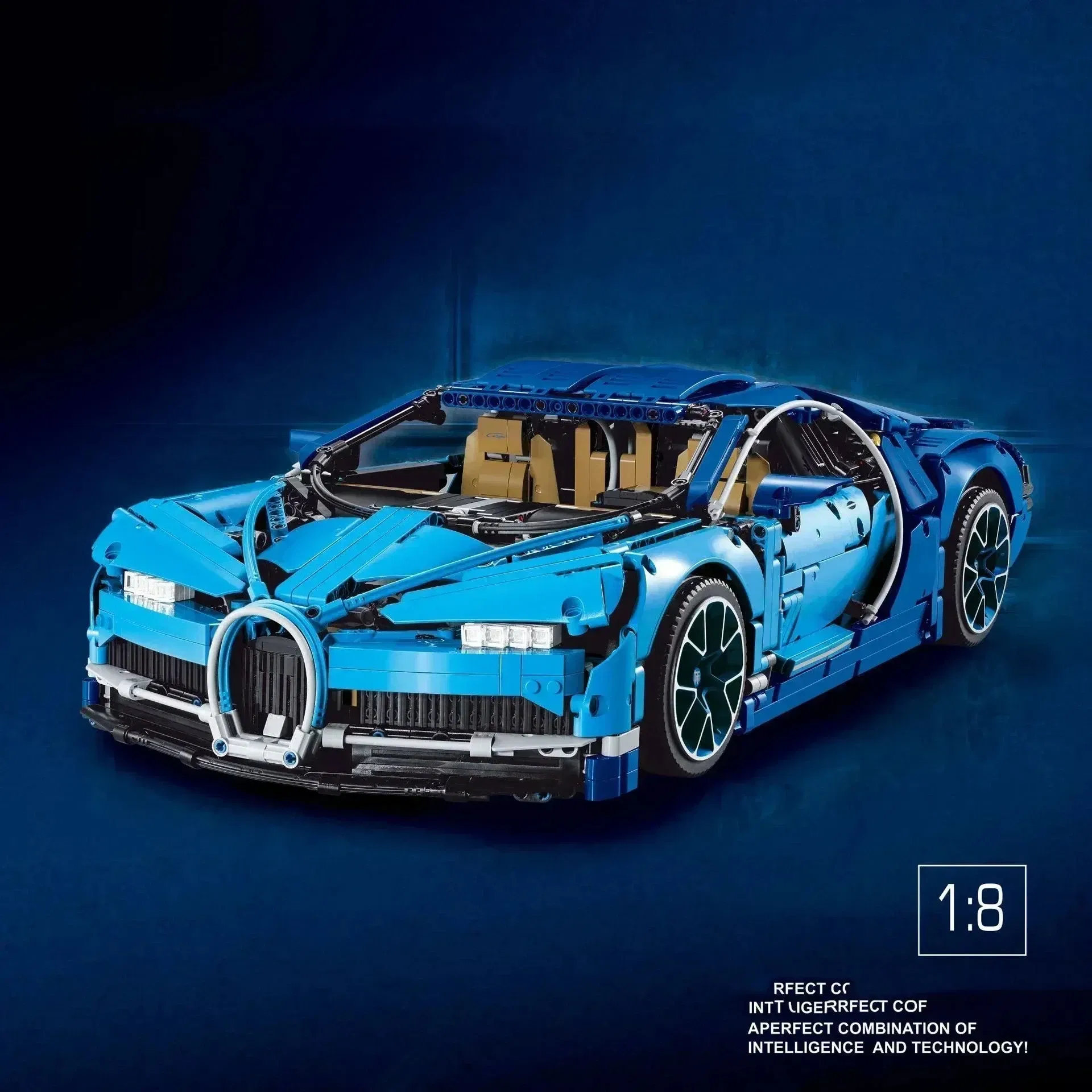 Color: DARK GRAY, Size: 4XL - 3599PCS Super Racing Car High-Tech Buga 1:8 Model Building Blocks 42083 Bricks Kids Toy Children Adults Christmas Birthday Gifts