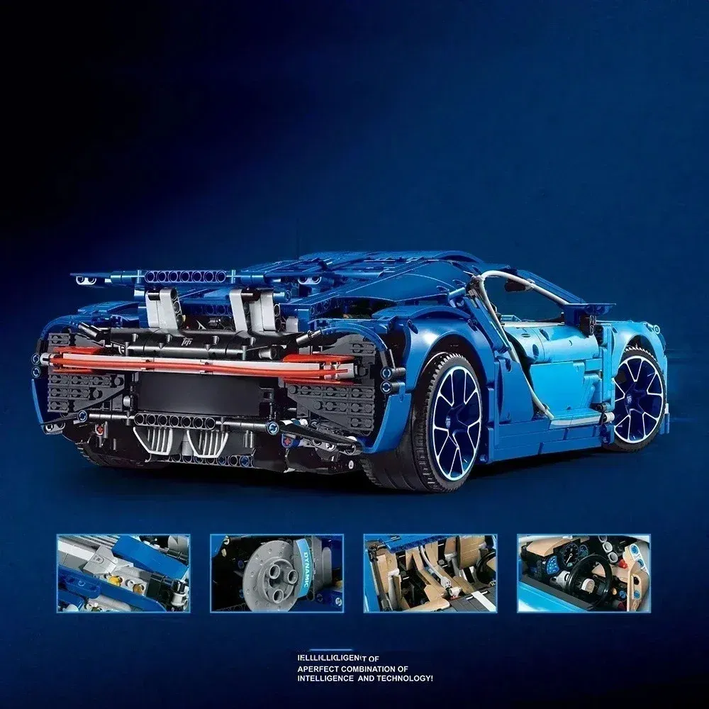 Color: DARK GRAY, Size: 4XL - 3599PCS Super Racing Car High-Tech Buga 1:8 Model Building Blocks 42083 Bricks Kids Toy Children Adults Christmas Birthday Gifts