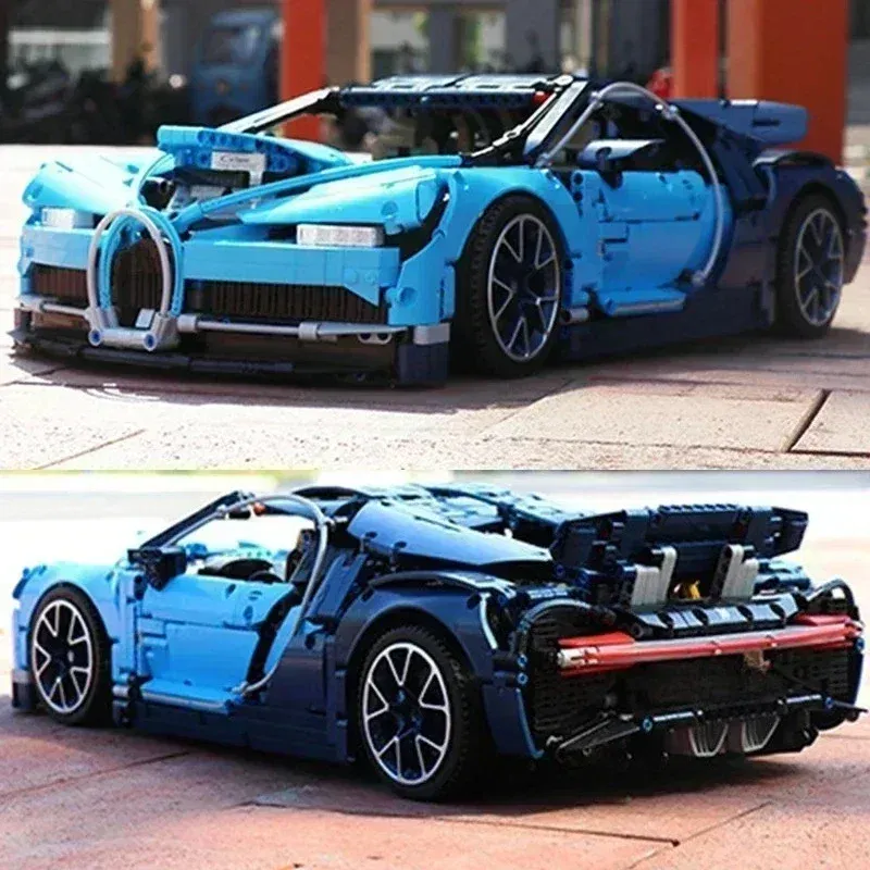 Color: DARK GRAY, Size: 4XL - 3599PCS Super Racing Car High-Tech Buga 1:8 Model Building Blocks 42083 Bricks Kids Toy Children Adults Christmas Birthday Gifts