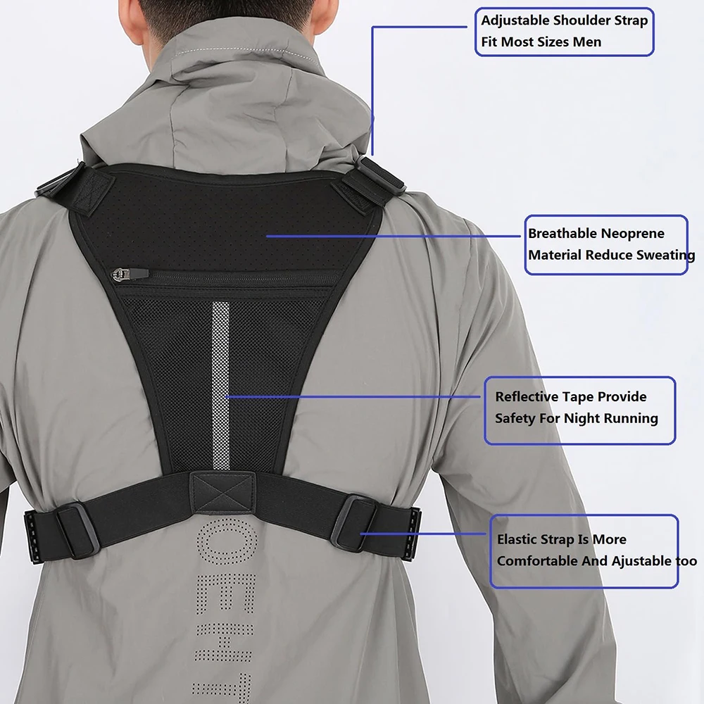 Color: black - Outdoor Tactical Chest Bag Men's Vest EDC Waterproof Anti-Theft Chest Pack for Cycling Bags Running Front Chest Bag