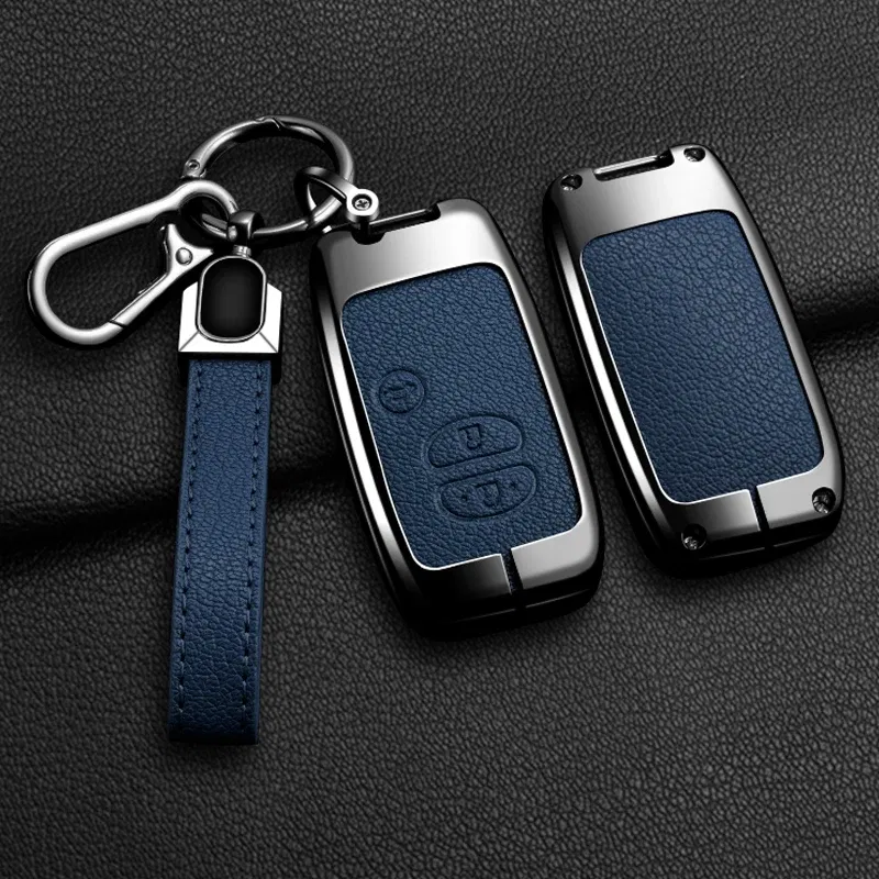 Color Name: Red - Alloy Car Key Case Cover Shell Fob For Toyota Prius 30 Alpha Aqua Land Cruiser Auris For Lexus LC 200 2012 - 2014 Parts Keychain