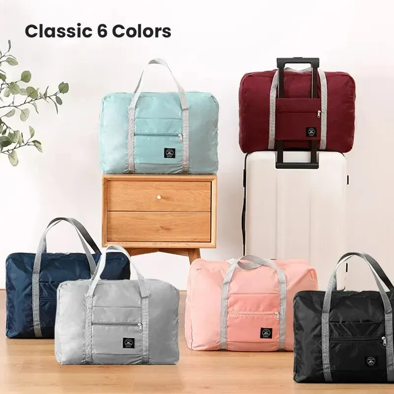 Color: black - Foldable Travel Duffel Bag for Airlines Carry on Bag for Women and Girls Lightweight Large Capacity Sports Weekend Trip Overnigh
